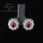 Rubby Stunning Diamond Earring - White Gold
